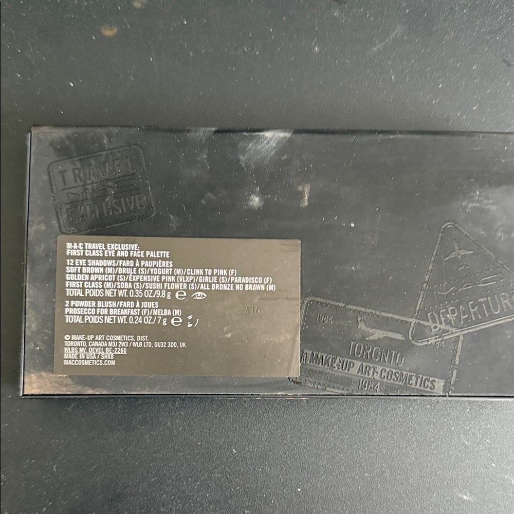 NWOB MAC Cosmetics Black Travel-Stamped Eyeshadow Palette Case - Picture 3 of 3